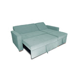 Sofá Cama Esquinero Marsella Menta 210x95cm de Cinco Puestos Reclinable con Apoya Brazos