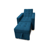 Poltrona Mood Azul Petróleo 80x95cm de Un Puesto Reclinable sin Apoya Brazos