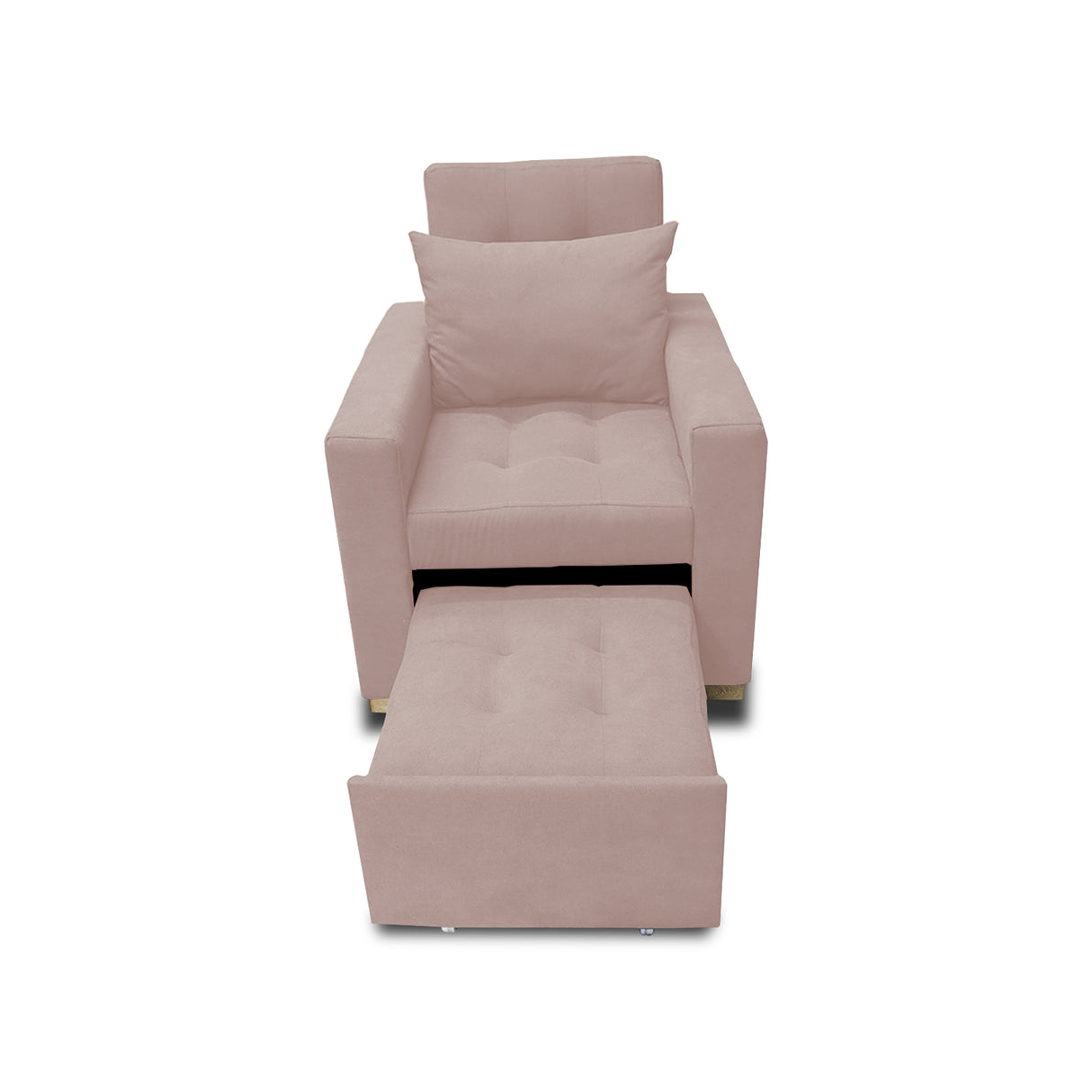 Poltrona Mood Beige 80x95cm de Un Puesto Reclinable sin Apoya Brazos