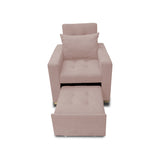 Poltrona Mood Beige 80x95cm de Un Puesto Reclinable sin Apoya Brazos