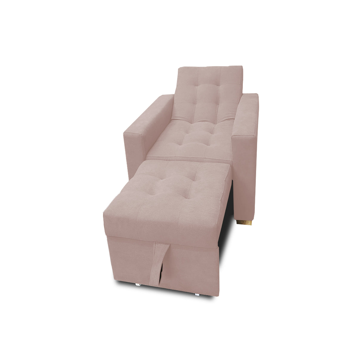 Poltrona Mood Beige 80x95cm de Un Puesto Reclinable sin Apoya Brazos