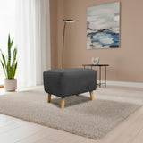 Puff Milan Gris Oscuro 60x42cm de Un Puesto sin Apoya Brazos