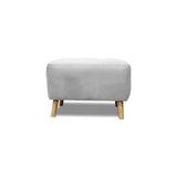 Puff Milan Plata 60x42cm de Un Puesto sin Apoya Brazos