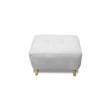 Puff Milan Plata 60x42cm de Un Puesto sin Apoya Brazos