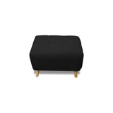 Puff Milan Negro 60x42cm de Un Puesto sin Apoya Brazos