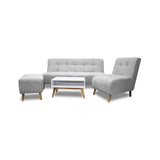 Sala Milan Plata 160x95cm de Cinco Puestos sin Apoya Brazos