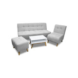 Sala Milan Plata 160x95cm de Cinco Puestos sin Apoya Brazos