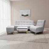 Sala Milan Plata 160x95cm de Cinco Puestos sin Apoya Brazos