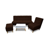Sala Milan Marron 160x95cm de Cinco Puestos sin Apoya Brazos