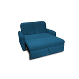 Sofacama Nube Azul Petróleo 120x95cm de Dos Puestos Reclinable con Apoya Brazos