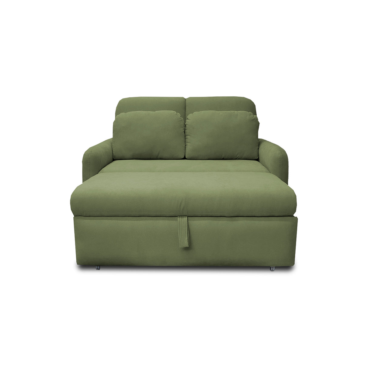 Sofacama Nube Verde 120x95cm de Dos Puestos Reclinable con Apoya Brazos