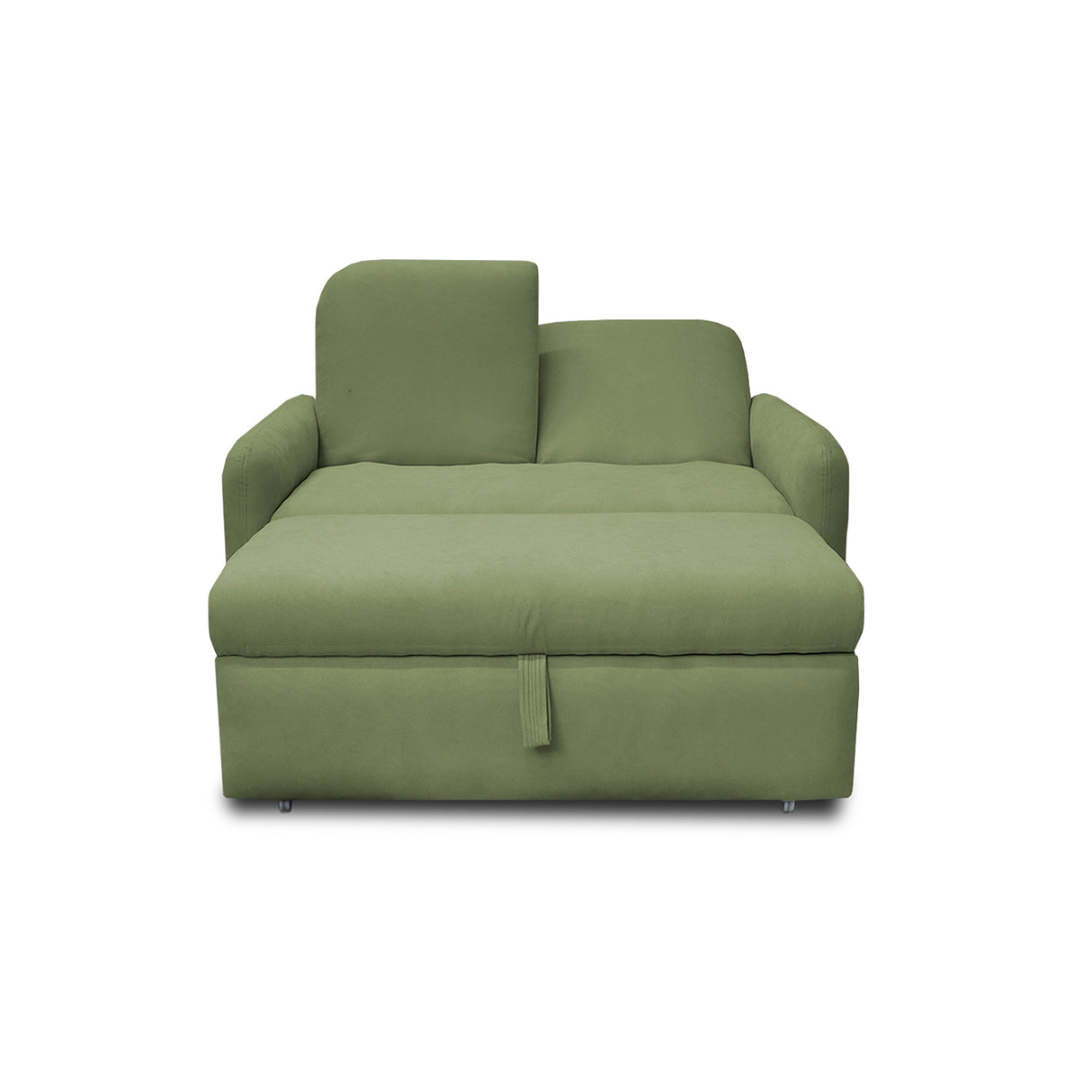 Sofacama Nube Verde 120x95cm de Dos Puestos Reclinable con Apoya Brazos
