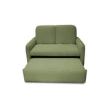 Sofacama Nube Verde 120x95cm de Dos Puestos Reclinable con Apoya Brazos