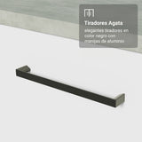 Mueble para Baño Agata Blanco 120x225cm Individual sin Lavamanos con Tres Cajones y Tres Puertas