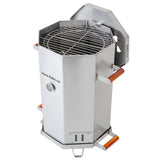 Barril Asador Regulable Plateado 43x78cm de 30 Libras con Termómetro y Control de Ventilación