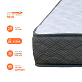 Colchón Jardín Gris y Blanco Doble 140 X 190 Cm Ortopedico Firmeza Firme Adaptable Doble Faz