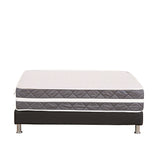 Colchón Juglar Gris y Blanco Semidoble 120 X 190 Cm Ortopedico Firmeza Firme Adaptable Doble Faz y Fuelle de 20cm