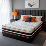 Colchón Cacique Gris y Blanco Semidoble 120 X 190 Cm Ortopedico Firmeza Firme Adaptable Doble Faz