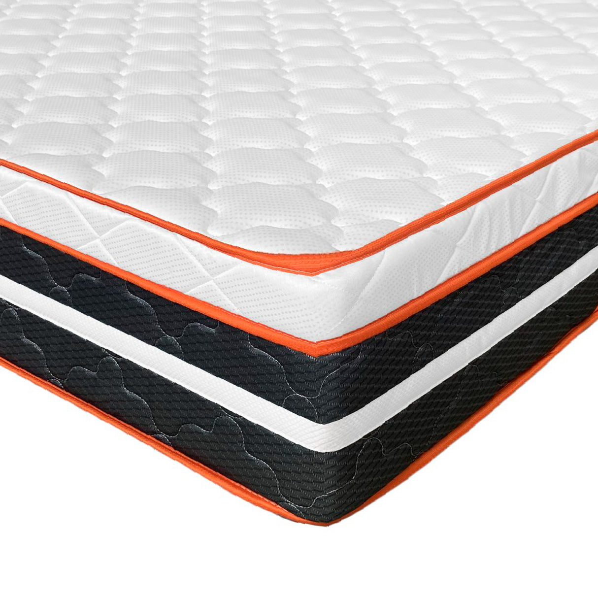 Colchón Cacique Gris y Blanco King 200 X 200 Cm Ortopedico Firmeza Firme Adaptable Doble Faz