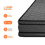 Colchón Caney Gris King 200 X 200 Cm Ortopedico Firmeza Firme Adaptable Doble Faz con Pillow Doble