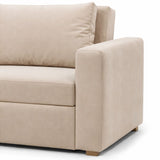 Sofá Cama Germany Beige 174x92cm de Tres Puestos Reclinable sin Appoya Brazos