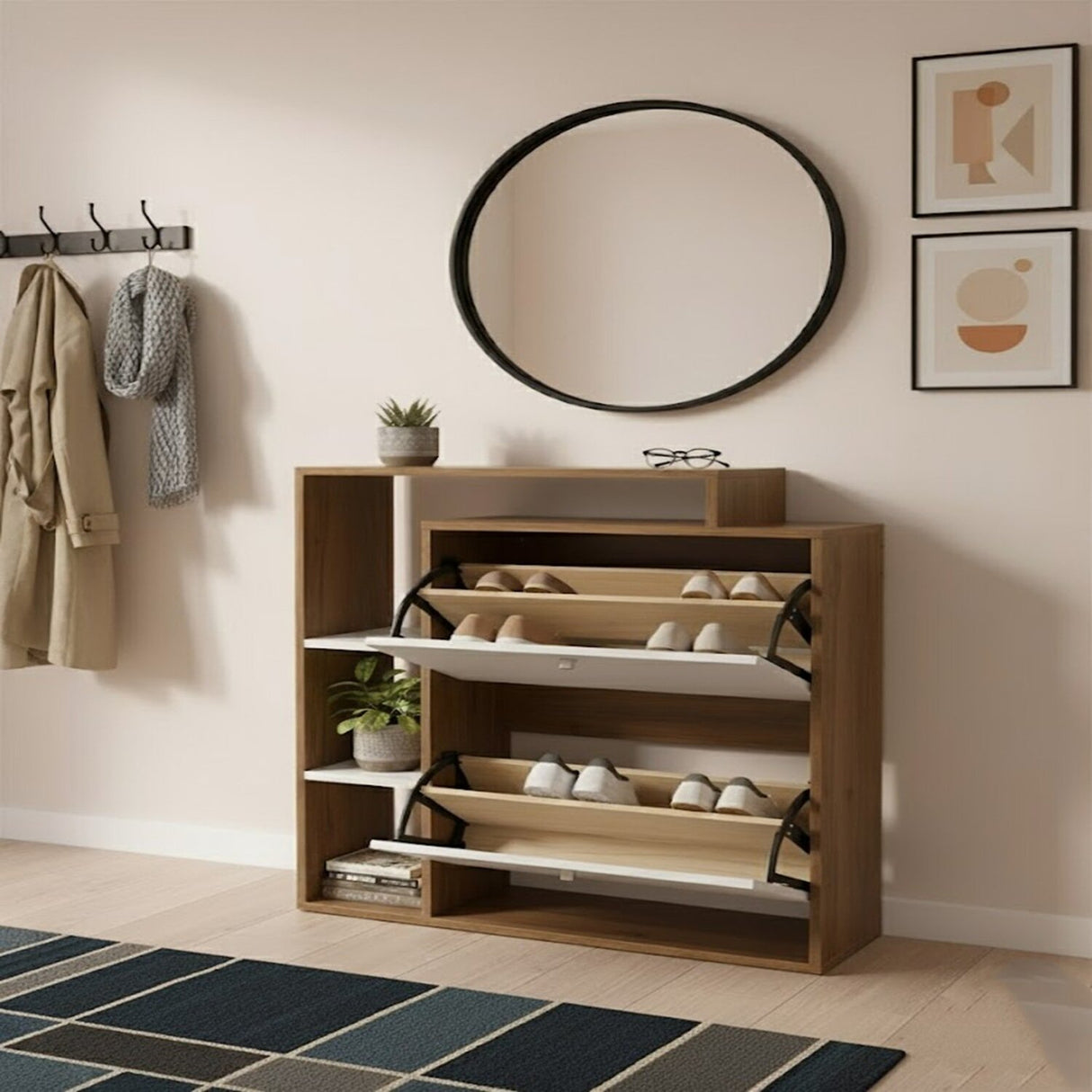 Mueble de Aseo Laska R Blanco 40x180cm con Una Puerta