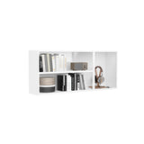 Mueble Superior de Cocina Essencia Cemento 120x52cm con Un Entrepaño y Tres Puertas de Rattan Oscuras