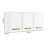 Mueble Superior de Cocina Essencia Blanco 120x52cm con Un Entrepaño y Tres Puertas