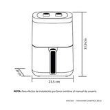 Freidora de Aire Haceb Negro 23.5x31.9cm de 4.2 Litros con Un Compartimiento de Cocción y con 6 Funciones Preconfiguradas