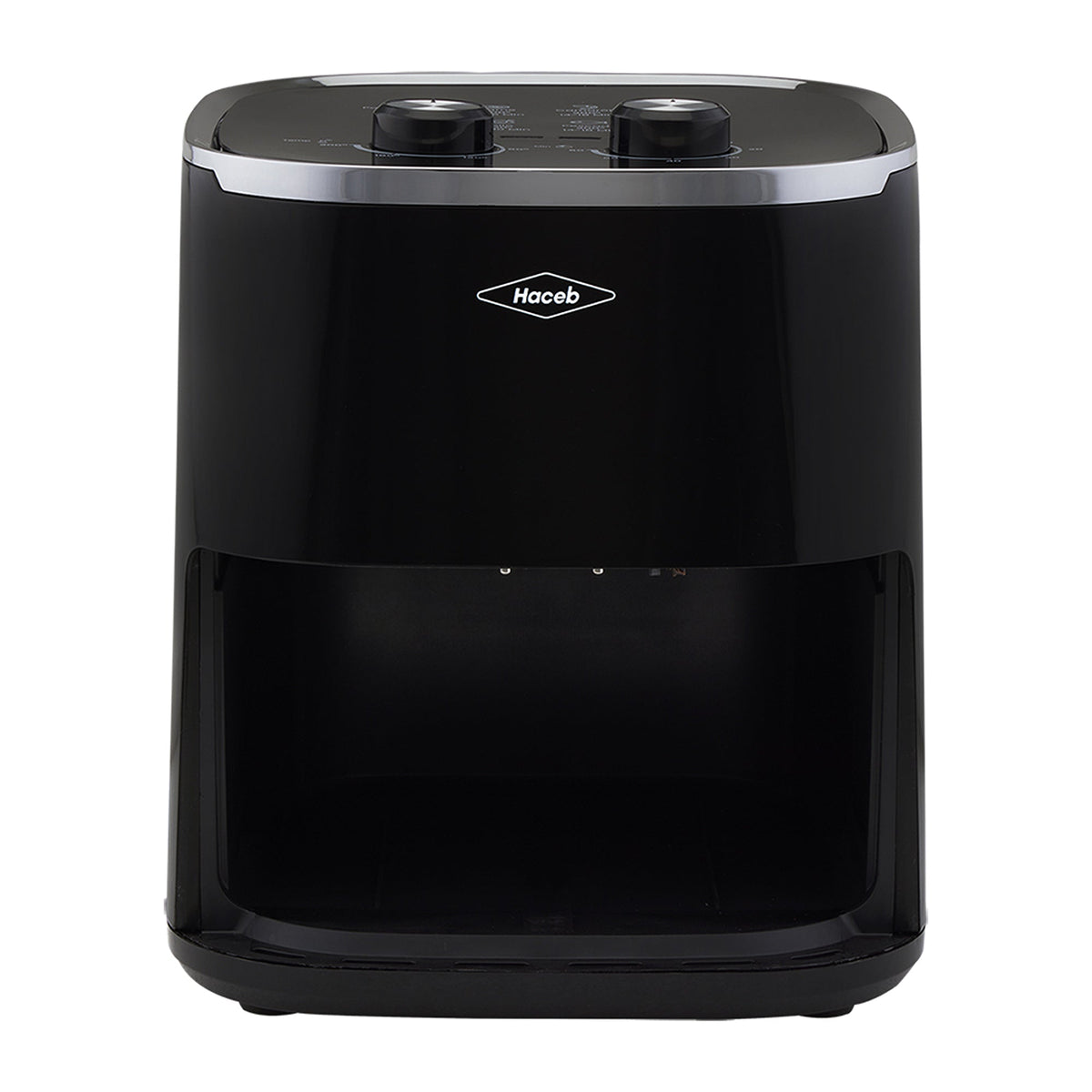 Freidora de Aire Haceb Negro 23.5x31.9cm de 4.2 Litros con Un Compartimiento de Cocción y con 6 Funciones Preconfiguradas