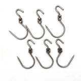 Set x 6 Ganchos Giratorios para Barril Plateado 10x5cm Para Asados