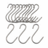 Set X 12 Ganchos de Barril Plateado 10x8cm Para Asados