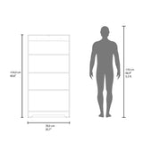 Alacena Ossa Wengue 78x154cm con Dos Puertas