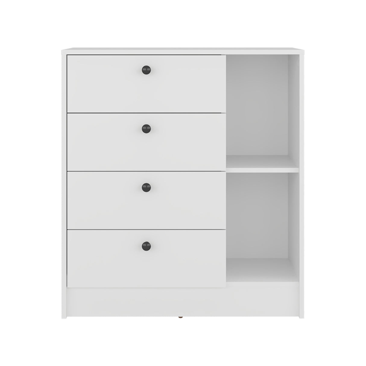 Cajonera Havana Blanco 80x89cm de Cuatro Hileras con Cuatro Cajones
