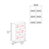Mueble Organizador Lena Blanco 61.8x92cm de Tres Hileras con Tres Cajas de Tela