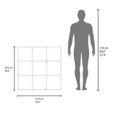 Mueble Organizador Lena Blanco 92x92cm de Tres Hileras con Cuatro Cajas de Tela