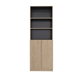 Estantería Home E-M4 Cartagena y Wengue 62.8x180.6cm Rectangular con Cuatro Entrepaños y Cinco Compartimientos