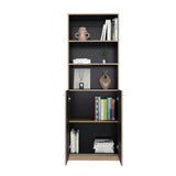 Estantería Home E-M4 Cartagena y Wengue 62.8x180.6cm Rectangular con Cuatro Entrepaños y Cinco Compartimientos