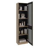 Estantería Home E-M6 Cartagena y Wengue 45.2x180.6cm Rectangular con Cuatro Entrepaños y Cinco Compartimientos