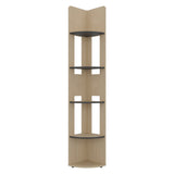 Estantería Home E-M7 Cartagena y Wengue 30x180.6cm Triangular con Cuatro Entrepaños y Cinco Compartimientos