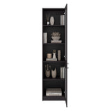 Estantería Home E-M6 Wengue 45x180.6cm Rectangular con Cuatro Entrepaños y Cinco Compartimientos
