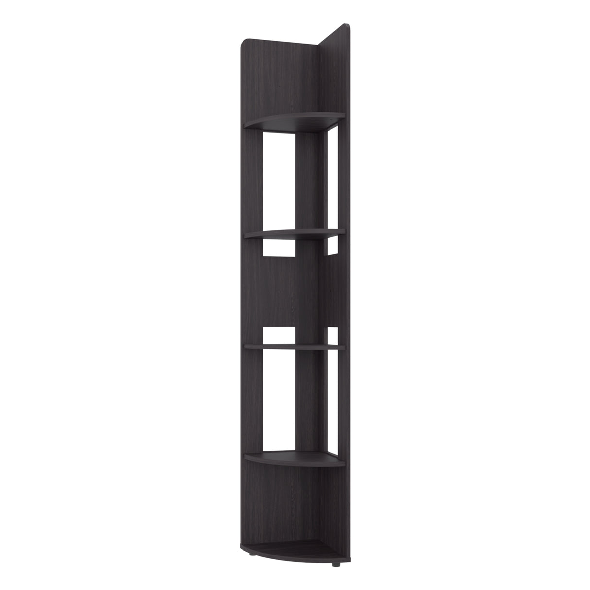 Estantería Home E-M7 Wengue 30x180.6cm Triangular con Cuatro Entrepaños y Cinco Compartimientos