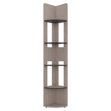 Estantería Home E-M7 Positano y Wengue 30x180.6cm Triangular con Cuatro Entrepaños y Cinco Compartimientos