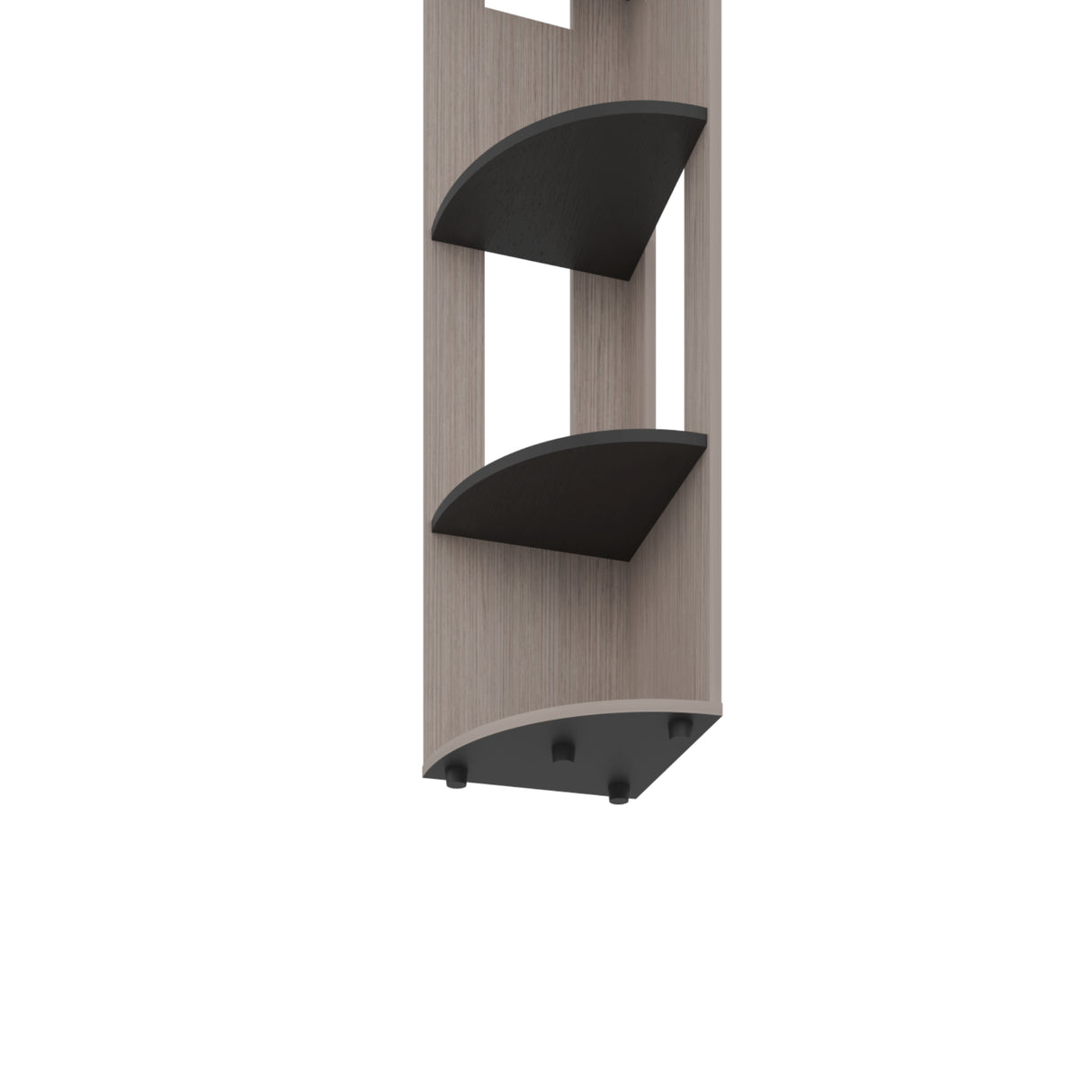 Estantería Home E-M7 Positano y Wengue 30x180.6cm Triangular con Cuatro Entrepaños y Cinco Compartimientos