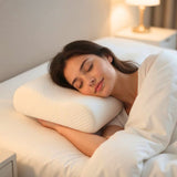 Almohada Blanco 35x60cm Ortopédico de Relleno de Espuma Viscoelastica Suave Hipoelergénica para Dormir Boca Arriba y de Costado
