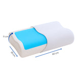 Almohada Cervicales Blanco 35x60cm Ortopédico de Relleno de Espuma Viscoelastica Suave Hipoelergénica para Dormir Boca Arriba y de Costado