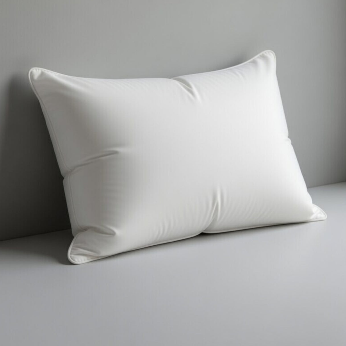 Almohada Hotelera Blanco 50x70cm de Relleno de Fibra Siliconada Medio Suave Hipoelergénica Multi Postura