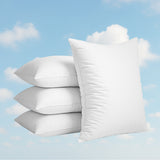 Combo 4 Almohadas Hotelera Blanco 50x70cm de Relleno de Fibra Siliconada Medio Suave Hipoelergénica Multi Postura