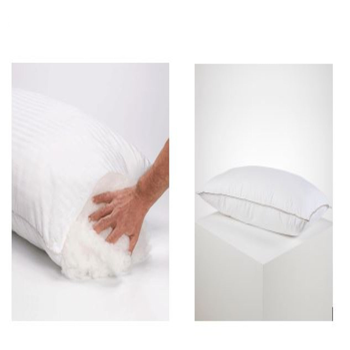 Almohada Antifluido Blanco 45x65cm de Relleno de Microfibra Suave Hipoelergénica Multi Postura