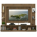 Centro de Entretenimiento Café 213x171cm para TV Hasta 65" Pulgadas con Trece Compartimientos con Ranura para Cables